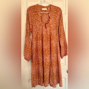 Natalie Martin Orange Long Sleeve Dress